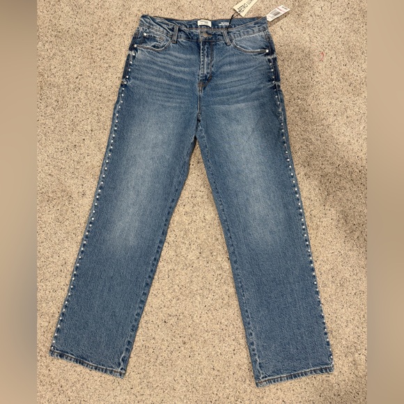 Kensie Denim - NWT Kensie Studded High Rise Straight